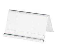 APS Porte-cartes de menu Acier inoxydable, poli mat, longueur : 61 mm, largeur : 45 mm
