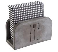 APS Porte-serviettes "Element" - Porte-serviettes de haute qualité en béton avec motif de couverts - pour environ 50 serviettes et avec un dessous qui protège les meubles.