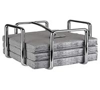 APS Porte-serviettes "Hero", acier inoxydable Porte-serviettes, support pour environ 95 serviettes pliées en 1/4, poids compris, 18,5 x 18,5 cm, 14 cm de haut