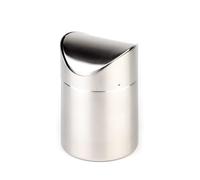 APS Poubelle de Table Ø 10 cm, H: 13 cm Acier Inoxydable, Poli Mat