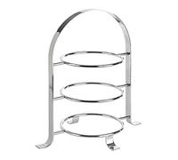 APS Présentoir - Etagère de haute qualité en métal chromé pour 3 assiettes avec un Ø max. de 17cm - hauteur totale 25,5 cm (assiettes non incluses)
