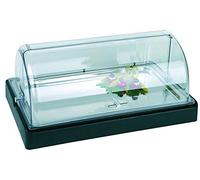 APS présentoir Buffet réfrigéré 4-TLG, 56,5 x 35 cm, H 6,5 cm Kühlbox aus noirem Kunstst.