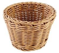 APS "Profi Line" panier rond, panier en osier marron clair, panier en polypropylène, récipient en osier, panier à pain, panier à aliments, diamètre Ø 13 cm, hauteur 10 cm