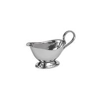APS 40204 saucière en acier inoxydable de haute qualité, repas de Noël, sauce pour rôti/dessert, vaisselle, pour 0,125 l, 16 x 7,5 cm, H : 9 cm