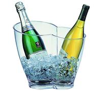 APS Refroidisseur de vin/Champagne, Refroidisseur, Refroidisseur de Bouteille, Transparent, pour Deux Bouteilles, 21,3 x 30,7 cm, 26 cm de Hauteur, pour Un Volume de 4 l