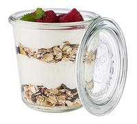 APS Set de 6 Verres Originaux WECK 290 ML avec Couvercle - Ø 9 cm/Hauteur 9 cm/Forme linteau