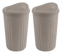 APS Set de gobelets réutilisables TO GO 0,4 litre moka 2 gobelets + 2 couvercles