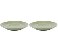 APS Soucoupe à cappuccino 16016 - Vert - Diamètre : 15,5 cm - Hauteur : 2,5 cm (Lot de 2)