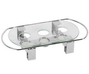 APS Speisenwärmer 3 flammig Glasplatte 34x18x6cm