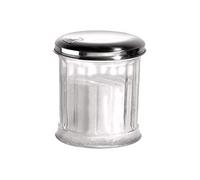 APS doseur de sucre, distributeur de sucre, saupoudreur de sucre, couvercle à vis avec clapet en acier inoxydable, avec clapet de dosage, Ø 7,5 cm, 13, 5 cm de hauteur, pour un contenu de 320 ml