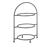 APS Support de service Industrial, étagère, support en métal pour 3 assiettes max. Ø 27 cm, anneau intérieur Ø 18 cm, dimensions 19,5 x 29 cm, hauteur 43 cm, pieds antidérapant