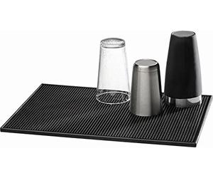 APS tapis de bar 30 x 15 cm, H: 1 cm plastique MS, noir
