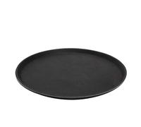 APS tray Gastro, plateau de service noir, plateau en GRP avec surface antidérapante, Ø 40,5 x hauteur 2 cm, noir