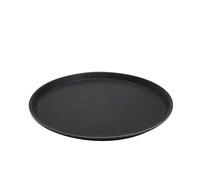 APS tray Gastro, plateau de service noir, plateau en GRP avec surface antidérapante, Ø 35,5 x hauteur 2 cm, noir