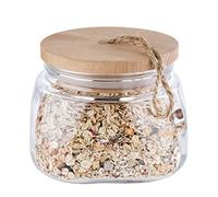 Bocal de conservation en verre avec couvercle en pin - 1 Litre