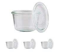 APS Weck verrines avec couvercle Ø 11 cm, H: 7,5 cm Sturzform 370 ml (Lot de 4)