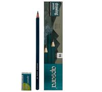 Apsara Lot de 10 crayons à dessin 9B, mine imprégnée spéciale, glisse sans effort, croquis en graphite, ombrage et dessin, non toxiques et sûrs à utiliser, faciles à tailler