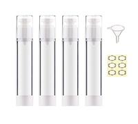 Apstaqeoo Lot de 4 flacons à pompe sans air de 100 ml - Flacons vides et rechargeables pour pompe de voyage pour fond de teint, crème, essence, lotion, gel, shampooing