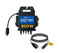 APsystems Micro-onduleur avec Wi-FI et Bluetooth, certifié PV VDE, onduleur Plug & Play, idéal pour Centrale électrique de Balcon (EZ1-M 800W avec câble de raccordement)