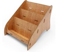 Apt-1 Présentoir À Brochures Écologique Din Long 21 X 10,5 Cm Horizontal Avec 3 Compartiments - Design Naturel - Pas De Plastique - Just Paper - Montage Rapide