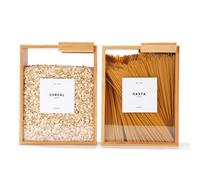 APT 1101 Lot de 2 distributeurs alimentaires de 3 L | Organisateurs et rangement de cuisine | Conteneurs alimentaires et distributeur de céréales pour l'organisation hermétique du garde-manger et le