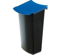 Apt-1843-14, Insert À Déchets Mondo Avec Couvercle, Élégant Et Pratique. Pour Une Parfaite Séparation Des Déchets, 3 Litres, Noir/Bleu