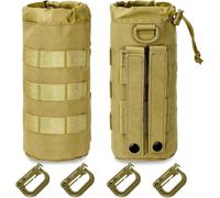 Apt-2pcs Molle Porte-Bouteille D'eau Pour Sac À Dos, Poche De Cruche À Eau Militaire, Porte Bouteille Tactique, Nylon 1000d Pochette Pour Bouteille D'eau Pour La Randonnée En Plein Air, Le Camping