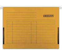 Apt-7420905-12 Lot De 5 Dossiers Suspendus Avec Soufflets En Lin - En Carton Recycl¿¿ 230 G/M2 Pour Format A4 - Couleur : Orange - ¿¿Tiquettes Vierges Interchangeables