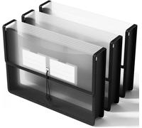 Apt-A4 Pochette Plastique, 3 Pi¿¿Ces Organisateur Sans S¿¿Parateur, Transparentes, Pour Fournitures Bureaux Voyage
