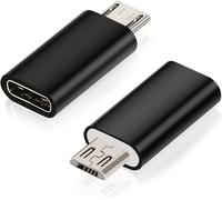 APT-Adaptateur USB C (2 Pièces), Micro USB (Mâle) vers USB C (Femelle) Adaptateur supporte la Synchronisation des Données pour Samsung Galaxy S7/S7 Edge Nexus 5/6 Xiaomi Mi A2 Lite LG K8/10