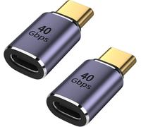 APT-Adaptateur USB C 40gbps,Adaptateur USB C Mâle vers Femelle Angle Droit Adaptateur USB 4.0 Type C Connecteur,Thunderbolt 3/4,100W Support de Charge Rapide 8K@60HZ Video