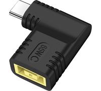 APT-Adaptateur USB C à Embout Mince, 90 degrés USB C mâle vers Embout allongé Jaune convertisseur 65w Adaptateur de Chargeur PD Compatible avec Lenovo