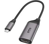 APT-Adaptateur USB C vers HDMI 4K, Adaptateur Thunderbolt 3 vers HDMI MacBook Air/Pro M1, iPad M1, téléphone Portable, Switch, Windows et Plus [Coque en Aluminium et câble en Nylon]