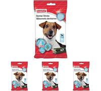 Apt-Beaphar - Bâtonnets Dentaires Pour Chiots (< 10 Kg) \U2013 Friandises Faibles En Calories À L'algue Brune Et Au Thé Vert - Haleine Fraîche \U2013 Éliminent La Plaque Dentaire Et Le Tartre - 7 Uni