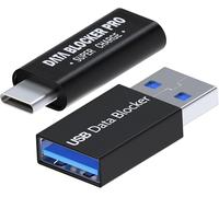 Apt-Bloqueurs De Données [Lot De 2] ¿ Usb-A Vers A + Usb-C Vers C ¿ Charge Uniquement, Anti Juice Jacking ¿ Adaptateurs Sécurisés Noirs