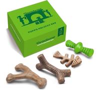 Apt-Boîte Cadeau Indestructible À Mâcher Pour Chiot, Pour Mâcheurs Agressifs Avec Triangle, Arête De Poisson, Bâton Et Zaggler, Longue Durée De Vie, 100% Saveurs Réelles, Pour Chiots, Fabriqué