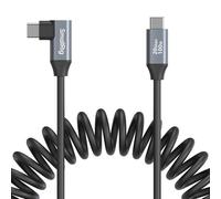 APT-Câble de Données Spiralé USB C vers USB C (Droit vers Coudé), Pris en Charge de Charge Rapide PD 100 W, pour iPhone, Ordinateurs Portables et appareils photo - 4792