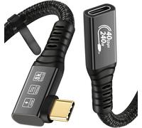 APT-CableDeconn Câble d'extension USB4 8K 0,5 m Thunderbolt 4 USB 4 Type-C mâle vers femelle Ultra HD 8K @ 60 Hz 100 W Charge 40 Gbit/s Transfert de données Compatible avec SSD externe eGPU