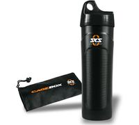 Apt-Cage Box Avec Couvercle Visser, Pour Porte-Bidon Vélo (S'adapte À Tous Porte-Bidons, Résistant À L'eau, Boîte Plastique Incassable Pour Déplacements, Sac Nylon Inclus) Taille Unique Noir