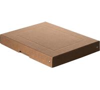 Apt-Falken - Ref. 22001792000f - Purebox Nature - 1 Boîte De Rangement Avec Couvercle - Emballage Cadeau - Sans Plastique - Format A4 - Hauteur 40 Mm - Poignée Découpée - Entourée D'un Ruban