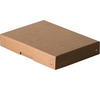 Apt-Falken - Ref. 22001808000f - Purebox Nature - 1 Boîte De Rangement Avec Couvercle - Emballage Cadeau - Sans Plastique - Format A5 - Hauteur 40 Mm - Poignée Découpée - Entourée D'un Ruban