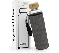Apt-Gourde En Verre Avec Housse En Néoprène, Bouteille En Verre Borosilicate - Lavable Au Lave-Vaisselle, Adaptée À Toutes Les Boissons, Sans Bpa, 550ml
