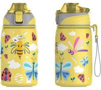 Apt-Gourde Isotherme Enfant 400ml, Bouteille Isotherme Etanche Sans Bpa Tritan, Bouteille D'eau Anti-Fuite Réutilisable Pour Ecole, Sport Et Maternelle