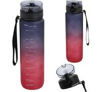 Apt-Gourde Pour Le Sport - 650 Ml - Pet Pp Pe 7 X 24 Cm - Dégradé De Couleur Noir Et Blanc - Bouteille D'eau Pour Le Sport - Dragonne - Sans Bpa (Violet/Rose, 1000 Ml)