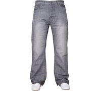 APT Hommes Basique Bleu Coupe Bottillon Jambe Large évasé Travail Jeans décontracté Grandes Tailles Disponible en 3 Couleurs - Gris, 32W x 34L