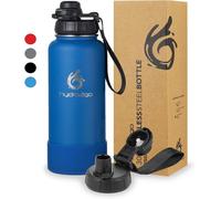 Apt-Hydro2go Bouteille En Inox Avec Bouchon Sport ¿ Sans Bpa, Étanche, Bouteille Isotherme Pour Le Sport, Garde Les Boissons Froides 24 H Ou Chaudes 12 H (Bleu, 950 Ml)