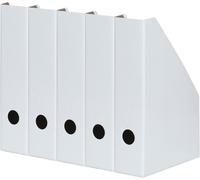 Apt-Landré Lot De 5 Organiseurs En Carton Léger Pour Magazines De 7 Cm De Largeur - Livrés À Plat - Pour Documents A4