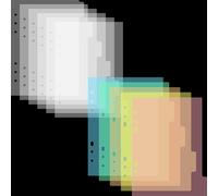 Apt-Lot De 11 Intercalaires De Format A5 Pour Classeur À 6 Anneaux Avec Bord Renforcé, Intercalaires D'index De Papier De Catégorie, Fiches D'indexation De Fiches De Pages Et Dossiers De Stockage De