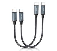 Apt-Lot De 2 Câbles Usb C Vers C, 240 W, 5 A, Type C, Câble De Charge Rapide, Câble Usb-C Tressé Pour Iphone 15, Macbook Pro, Ipad Pro/Air, Galaxy S24/S24 Ultra/S23/S22
