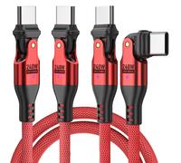 Apt-Lot De 2 Câbles Usb C Vers Usb C De 1 M [240 W 48 V/5 A] Coudé, Pd3.1&qc4.0+, Câble De Charge Rapide 180 ° 140 W 100 W Pour Iphone 16 15/Pro Max/Plus, Samsung S24 Ultra S23 S22 S21 (1 M X 2)